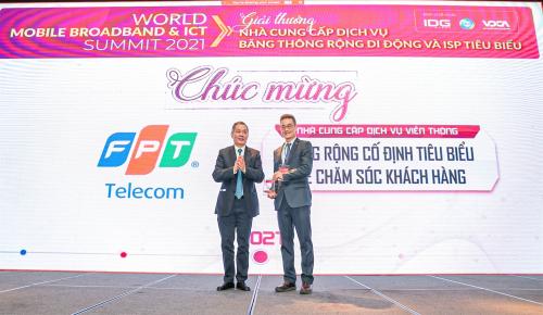 FPT Telecom nhận giải thưởng Chất lượng dịch vụ được Khách hàng hài lòng nhất